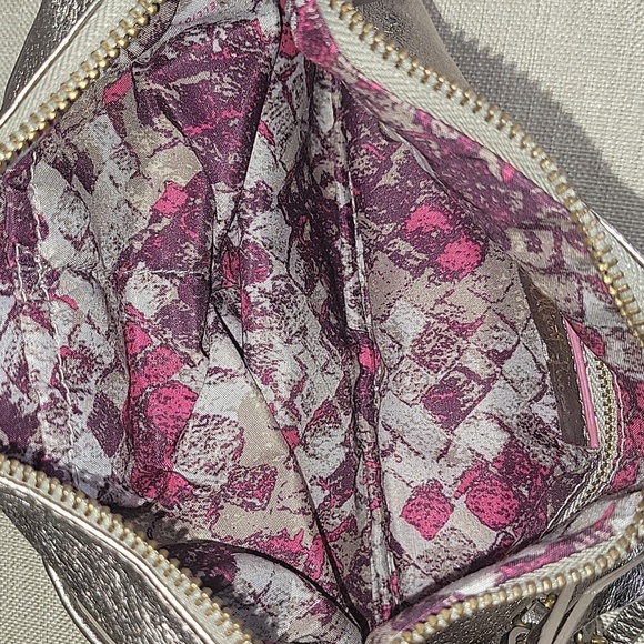 Elliott Lucca 3 way Demi Metallic Woven Leather Crossbody Shoulder Bag - Picture 11 of 15